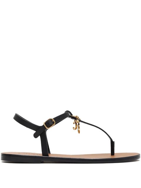 Chloé leather-buckle charm sandals - Black - zdjęcie produktu nr 1