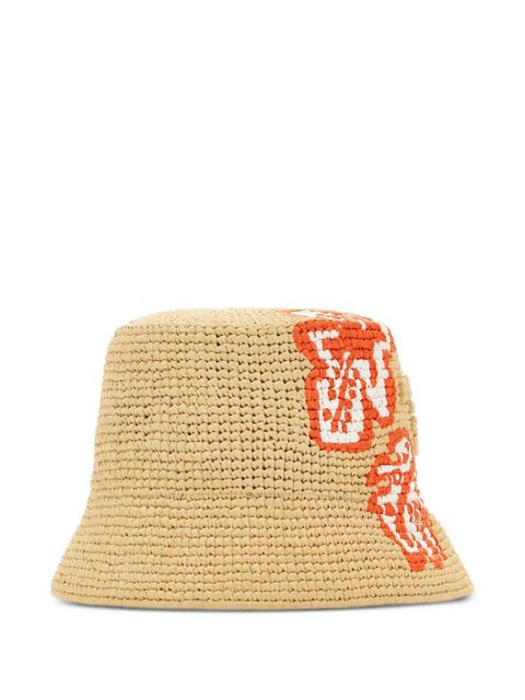 Prada crochet bucket hat - Neutrals