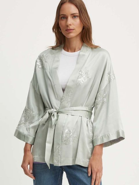 Sandro Ferrone narzutka kolor zielony niezapinana SFS150XBDISOTTA - zdjęcie produktu nr 1