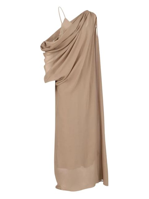 KHAITE Taj midi dress - Neutrals