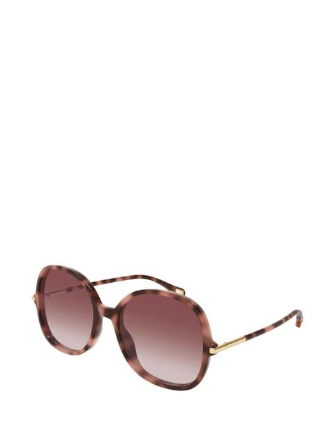 Chloé Eyewear oversized-frame sunglasses - Brown - zdjęcie produktu nr 2