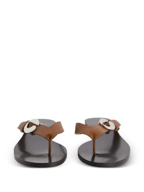 Coperni lizard-effect buckle sandals - Brown
