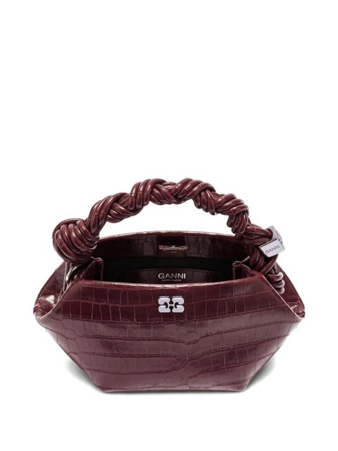 GANNI Bou twisted-handle tote bag - Red