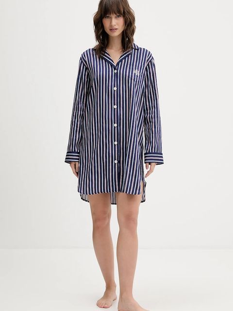 Lauren Ralph Lauren koszula piżamowa damska kolor granatowy ILN32479 - zdjęcie produktu nr 2