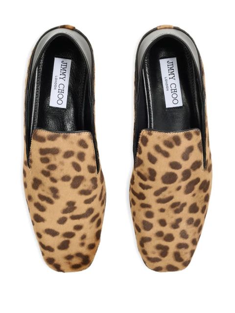 Jimmy Choo Eliot leopard-print slippers - Neutrals