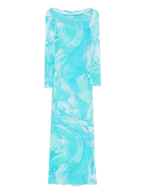 PUCCI Orchidee-print maxi dress - Blue - zdjęcie produktu nr 1