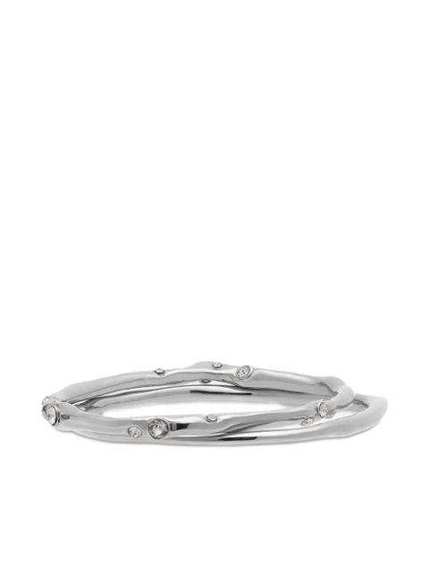 DRIES VAN NOTEN embellished bracelet (set of two) - Silver