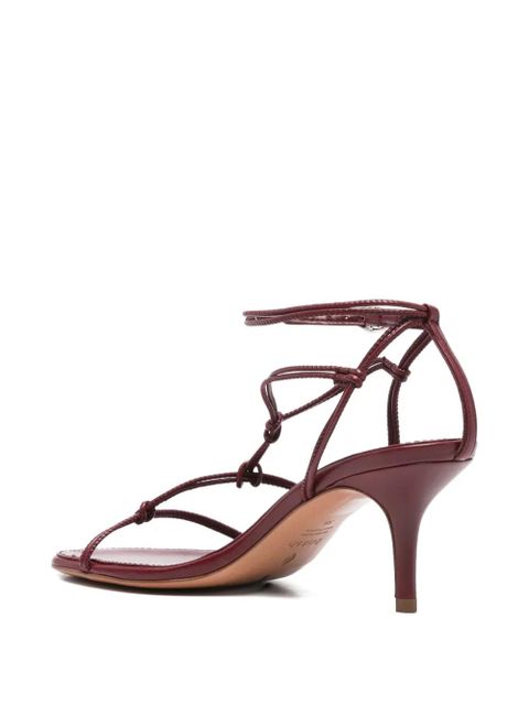 Ba&Sh 80mm knotted leather sandals - Red