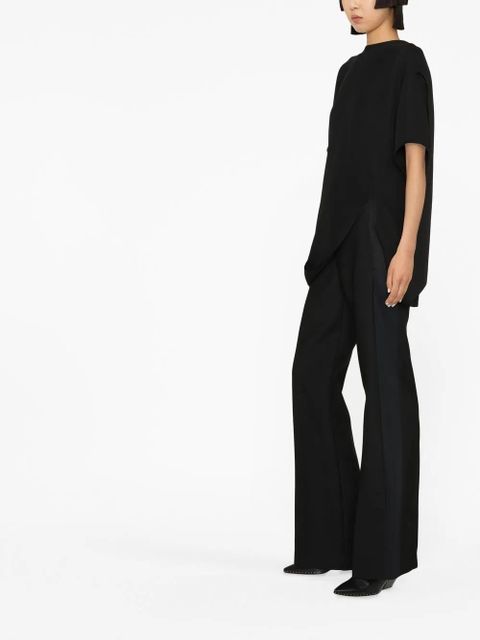 Valentino Garavani drape-detail asymmetric T-shirt - Black