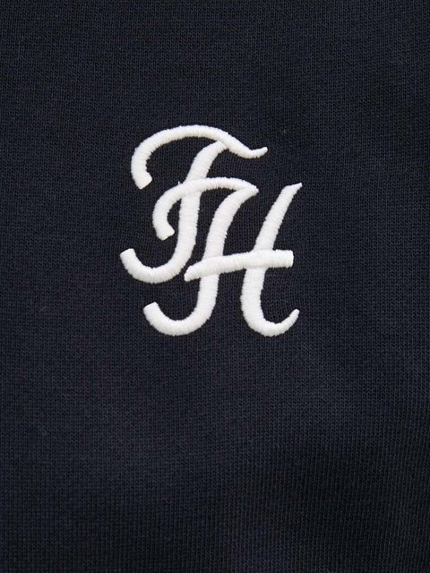 Tommy Hilfiger bluza bawełniana damska kolor granatowy z aplikacją WW0WW43337