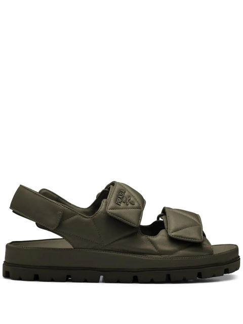 Prada Padded nappa leather sandals - Green