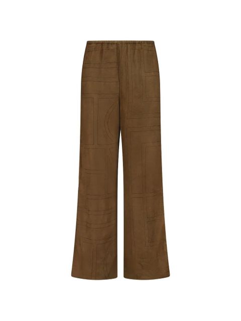 TOTEME monogram flannel trousers - Brown - zdjęcie produktu nr 1