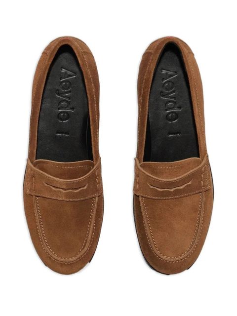 Aeyde Oscar suede loafers - Brown