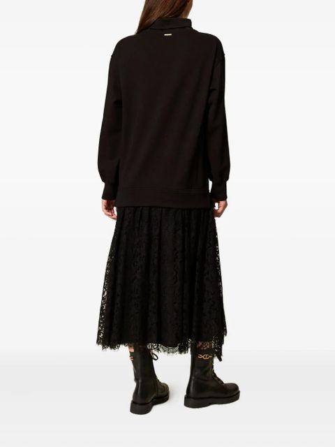 TWINSET fleece midi dress - Black