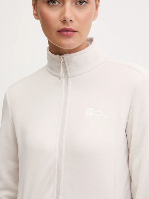 Jack Wolfskin bluza sportowa Taunus kolor beżowy gładka 1711391