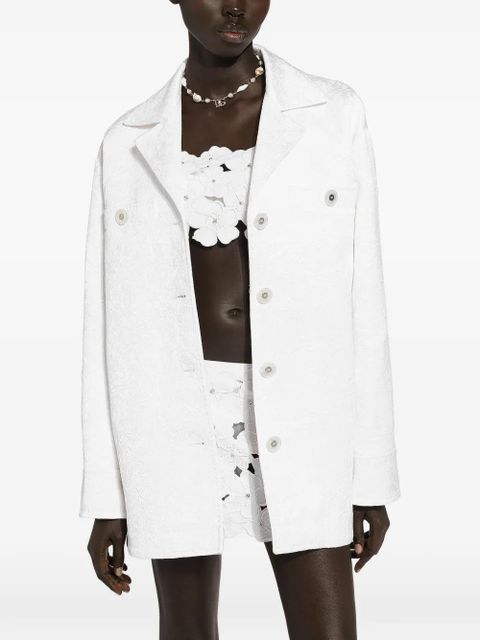 Dolce & Gabbana jacquard brocade coat - White - zdjęcie produktu nr 1