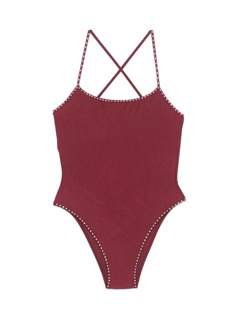 Oséree crystal-detail swimsuit - Red - zdjęcie produktu nr 1