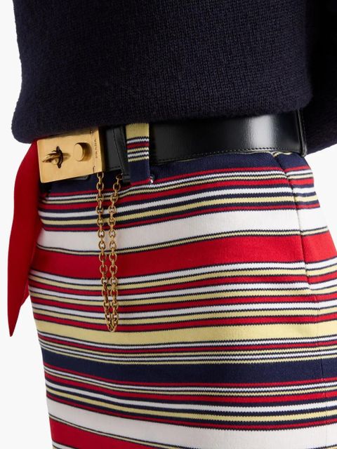 Prada striped cotton skirt - Red