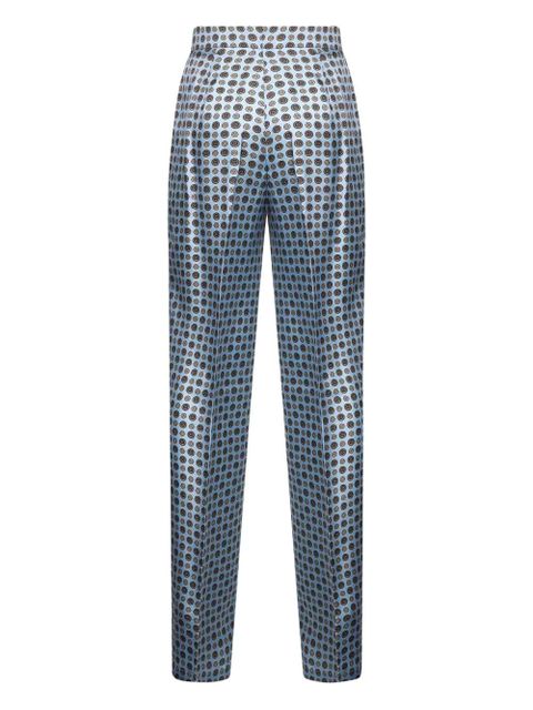 Max Mara geometric-print trousers - Blue - zdjęcie produktu nr 2