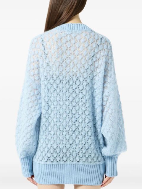 Blumarine textured button cardigan - Blue