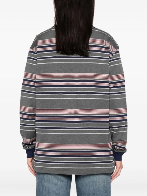 Miu Miu striped-pattern top - Grey