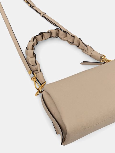 Coccinelle torebka skórzana BOHEME GRANA DOUBLE kolor beżowy E1.M50.12.01.01