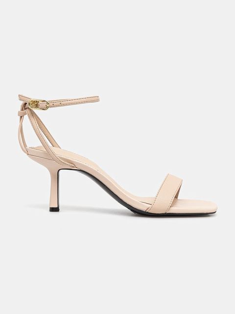 Tommy Hilfiger sandały skórzane LEATHER KNOTS KITTEN SANDAL - zdjęcie produktu nr 1