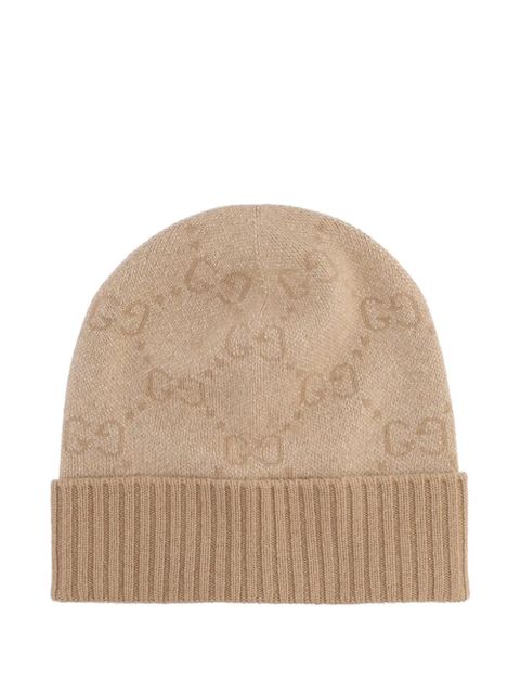 Gucci jacquard ribbed beanie - Neutrals - zdjęcie produktu nr 1