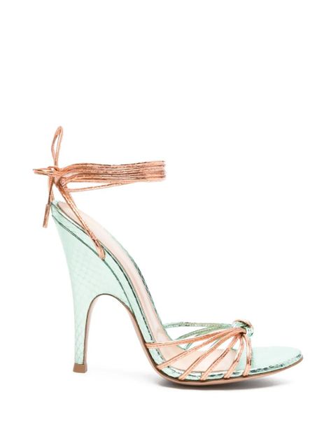Gianvito Rossi Ricaye round-toe sandals - Green - zdjęcie produktu nr 1