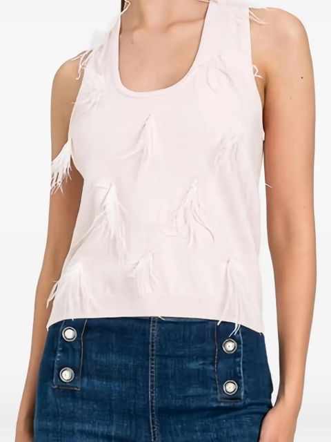 TWINSET feather-embellished top - Pink - zdjęcie produktu nr 1