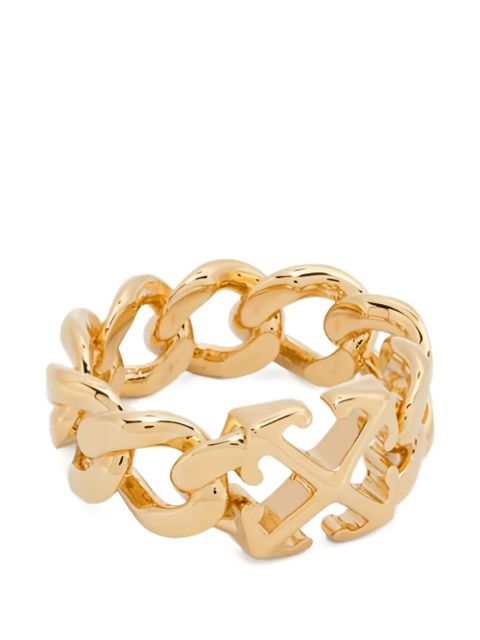 Off-White arrows plaque chain-link ring - Brown - zdjęcie produktu nr 1