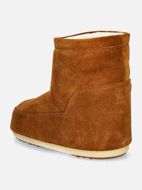 Moon Boot śniegowce zamszowe Icon Low Nolace Suede kolor brązowy 80D1409400-M008