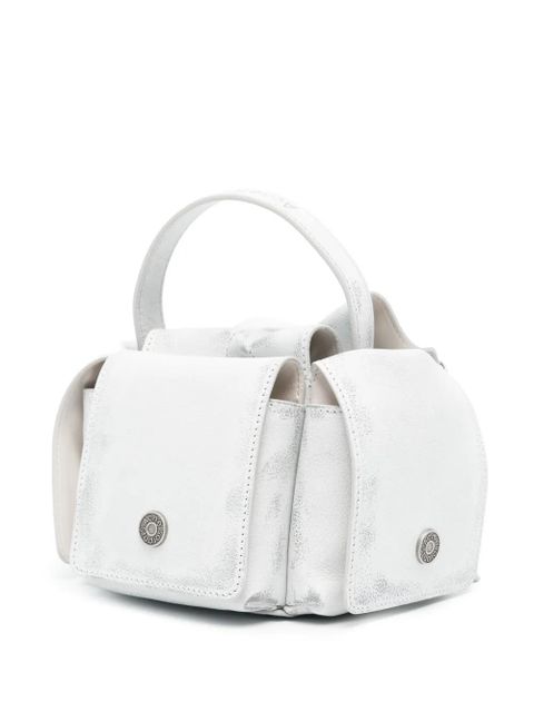 Acne Studios logo-pendant leather mini bag - Grey - zdjęcie produktu nr 2