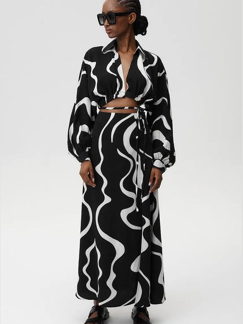 Undress Code koszula z domieszką lnu Mamma Mia Shirt damska kolor multicolor relaxed z kołnierzykiem klasycznym 905