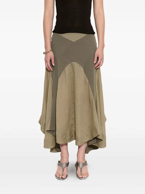 OUR LEGACY Petti asymmetric skirt - Green