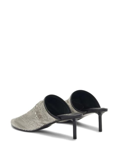 Jil Sander sequin-mesh mules - Grey
