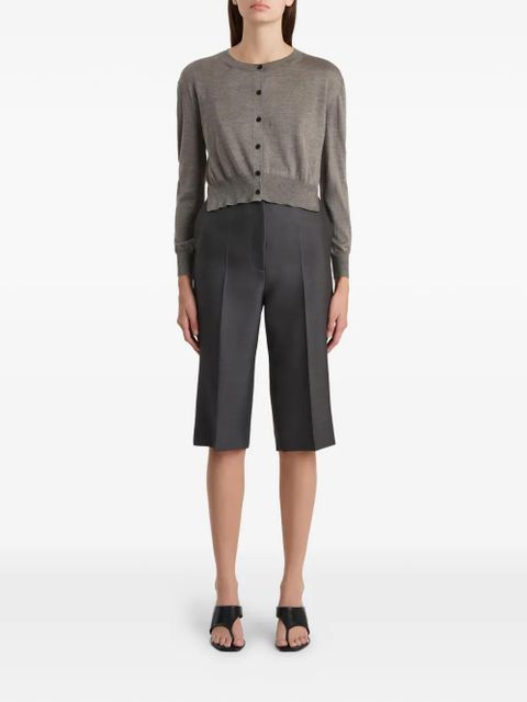 KHAITE crew-neck button cardigan - Grey - zdjęcie produktu nr 2