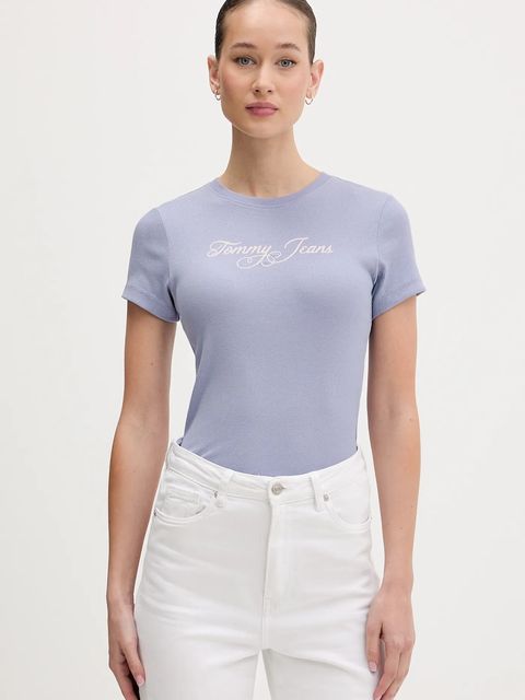 Tommy Jeans t-shirt damski kolor niebieski DW0DW21838 - zdjęcie produktu nr 1