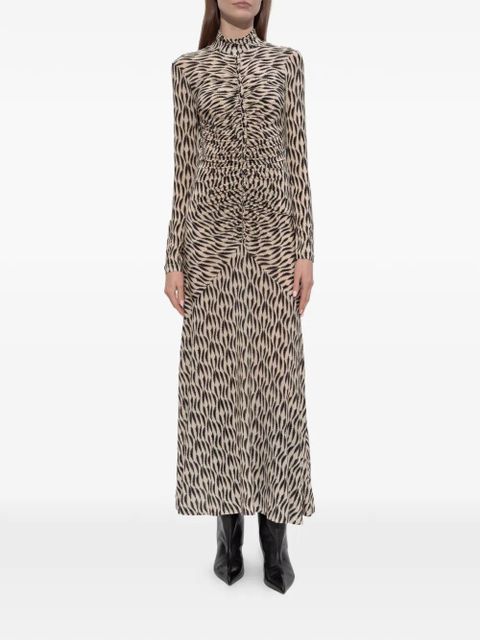 Ulla Johnson Ida long-sleeve ruched turtleneck maxi dress - Neutrals - zdjęcie produktu nr 2