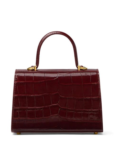 Versace small Medusa '95 croc-effect tote bag - Red