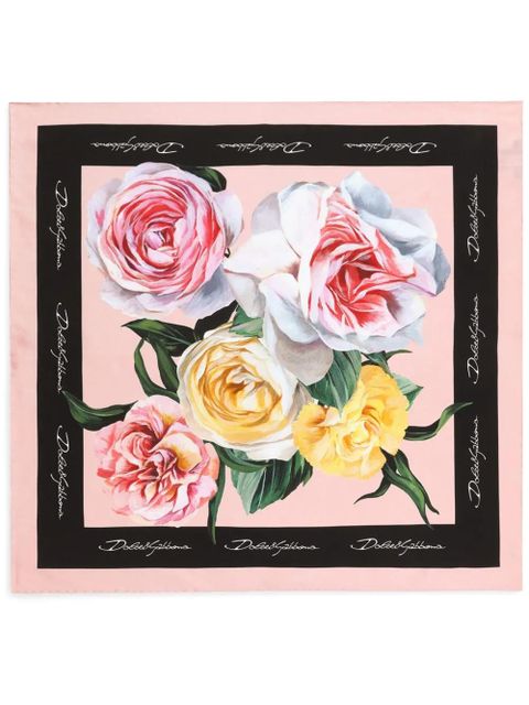 Dolce & Gabbana floral-print scarf - Pink - zdjęcie produktu nr 1