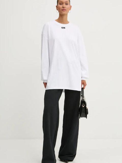 Rotate spodnie dresowe bawełniane kolor czarny gładkie 113450100