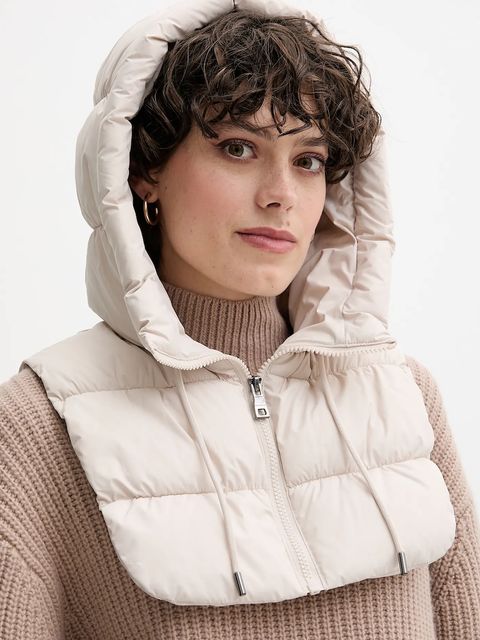 Geox komin NARCISA damski kolor beżowy gładki W5660H T3152 - zdjęcie produktu nr 2