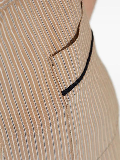 Victoria Beckham pleat-detail pyjama trousers - Brown