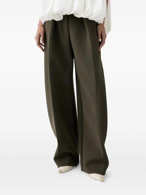 Jacquemus Ovalo pleated trousers - Green - zdjęcie produktu nr 2