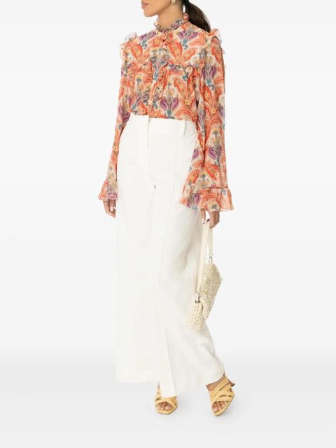 ETRO ruffle-detailed floral blouse - Pink - zdjęcie produktu nr 2