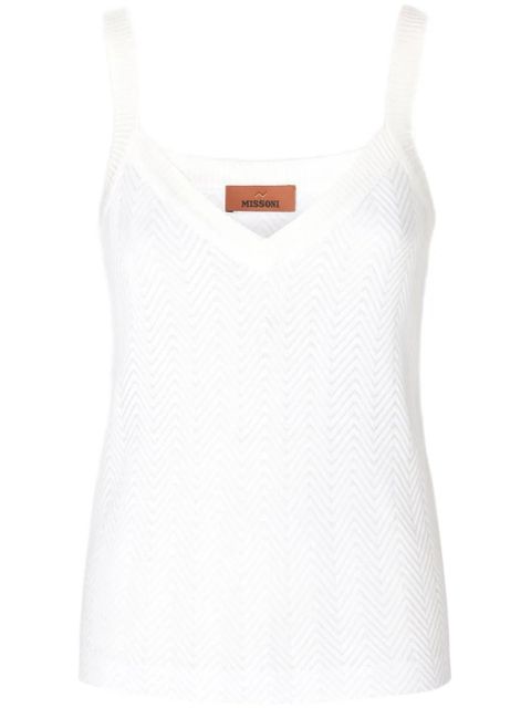 Missoni zigzag-woven tank top - White - zdjęcie produktu nr 1