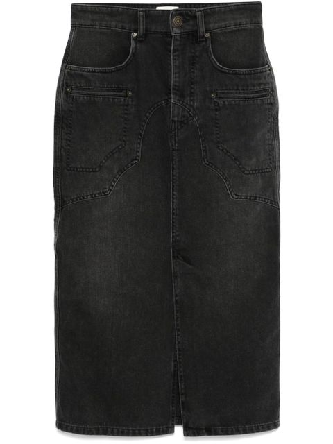ISABEL MARANT Britt midi skirt - Black - zdjęcie produktu nr 1