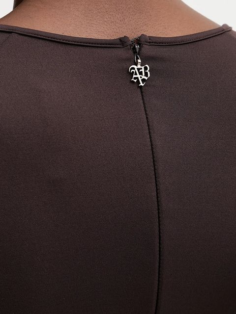 Aniye By sukienka kolor brązowy midi dopasowana 181294