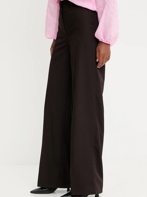 Answear.LAB spodnie damskie kolor brązowy proste high waist - zdjęcie produktu nr 1